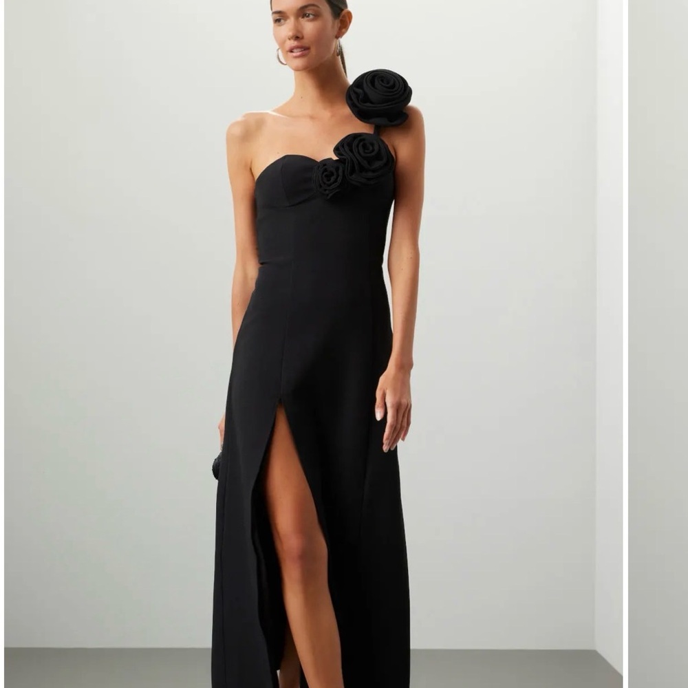 The Wolf Gang Black One Shoulder Dress
